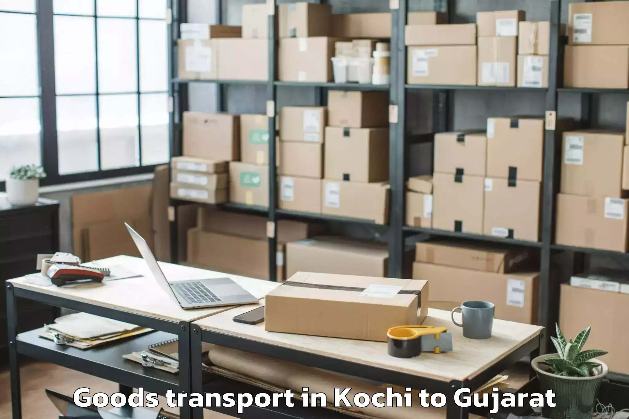 Kochi to Gujarat University Of Transpla Goods Transport Booking